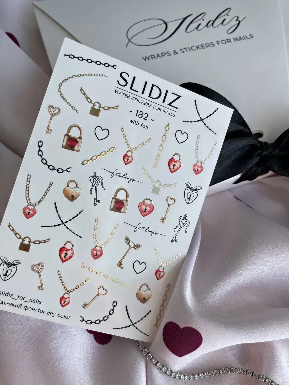Foil Nail slider decals on any background 182
