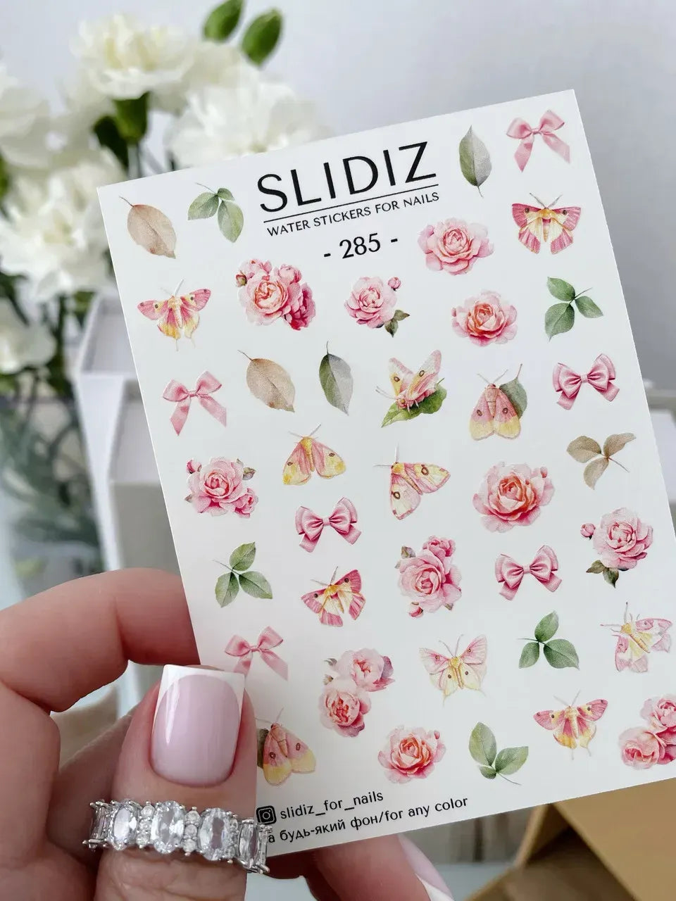 Nail slider decals on any background 285