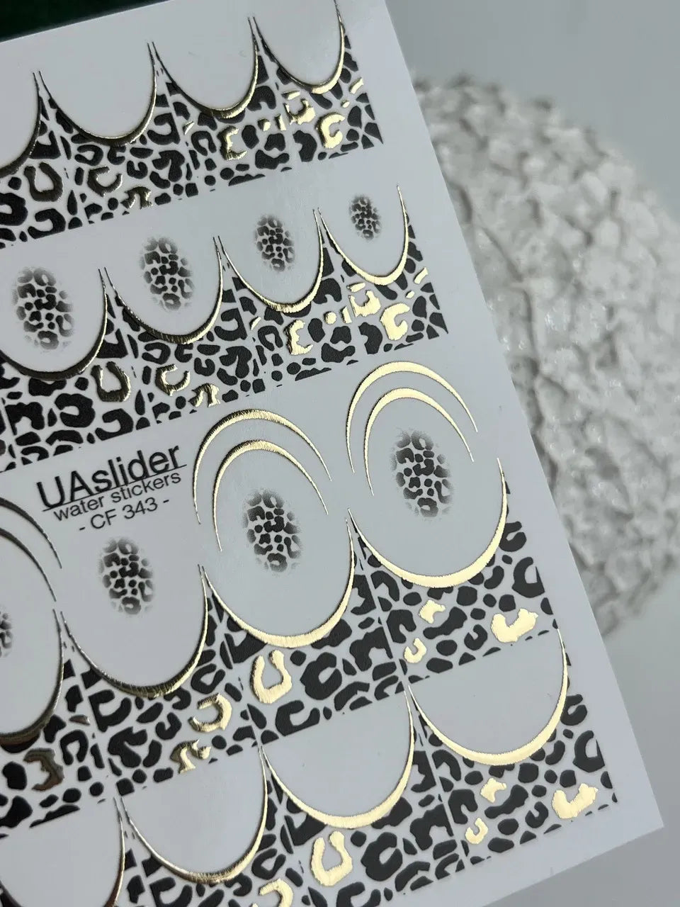Foil Nail slider decals on any background CF_343