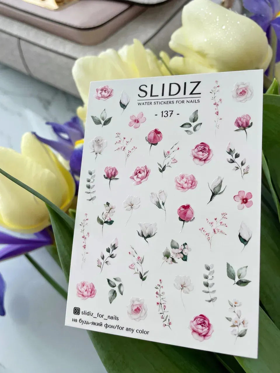 Nail slider decals on any background 137
