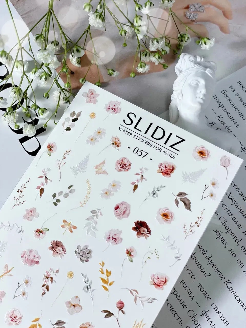 Nail slider decals on any background 057