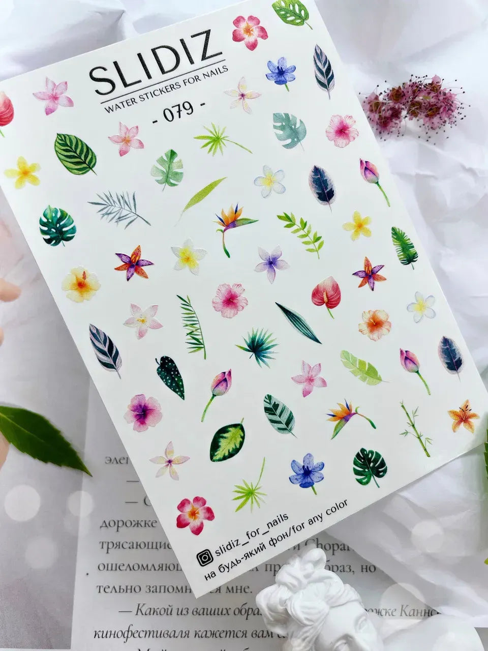 Nail slider decals on any background 079