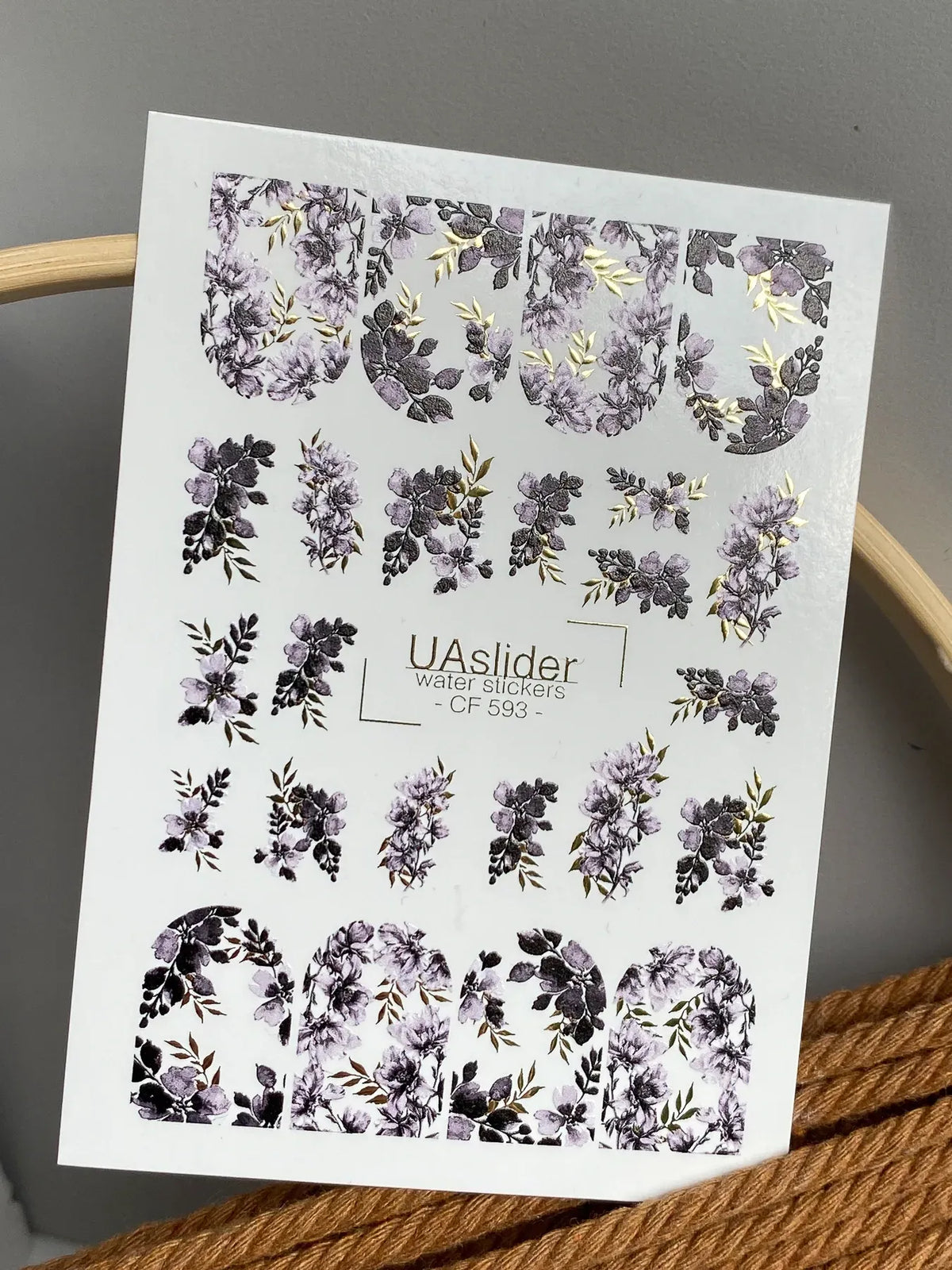 Foil Nail slider decals on any background CF_593