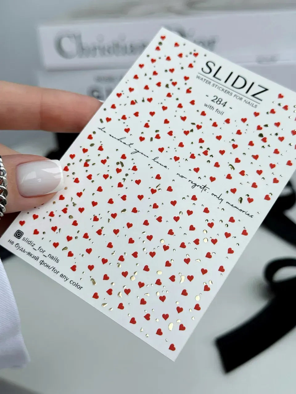Foil Nail slider decals on any background 284