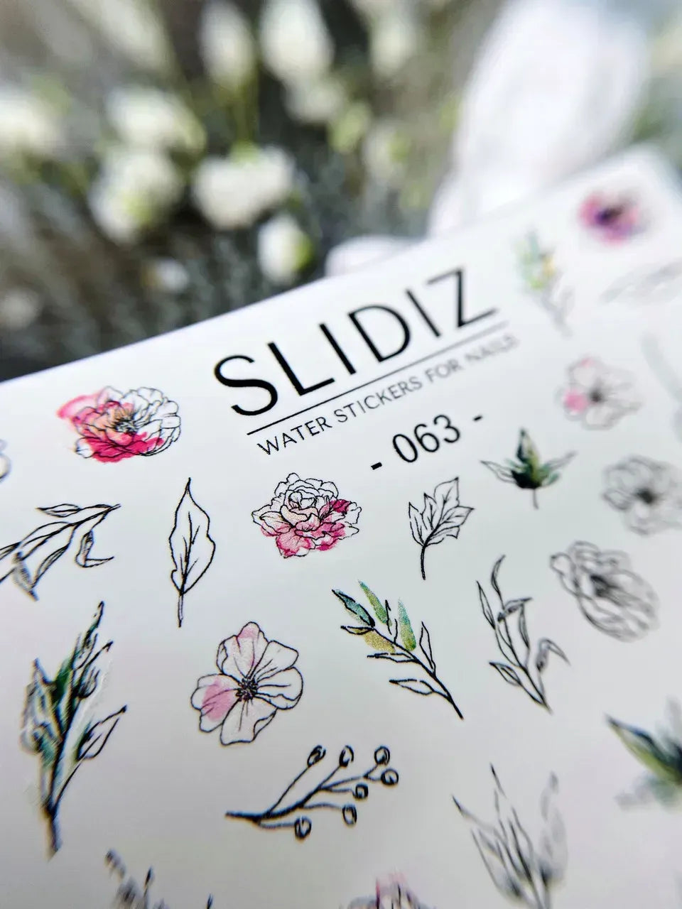 Nail slider decals on any background 063