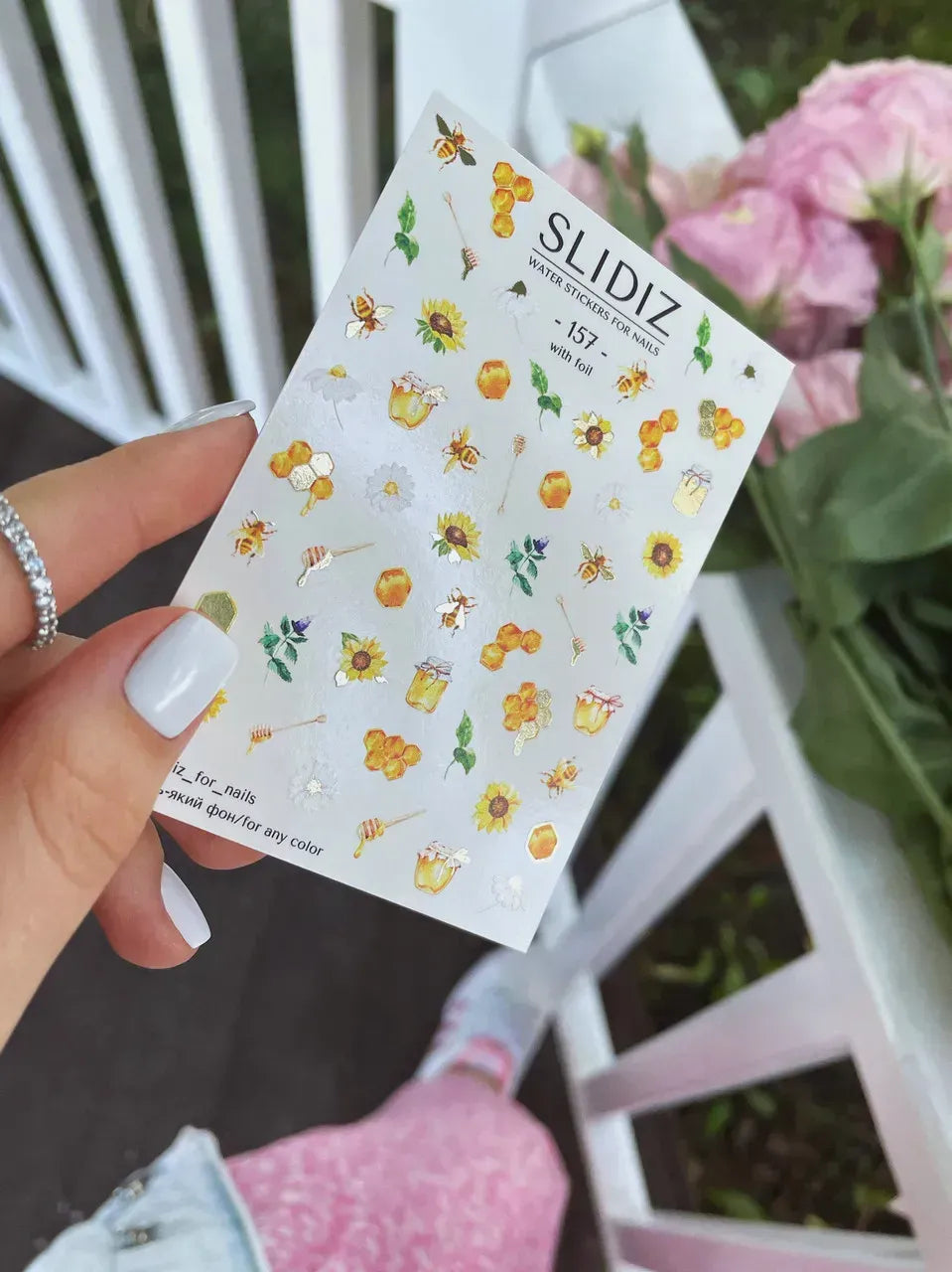 Foil Nail slider decals on any background 157
