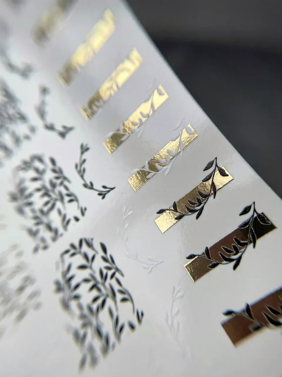 Foil Nail slider decals on any background 139