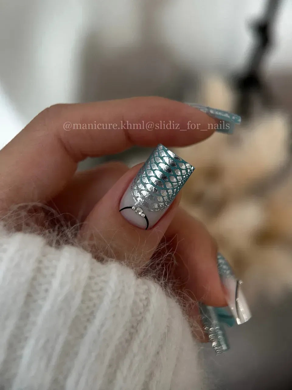 Foil Nail slider decals on any background 267