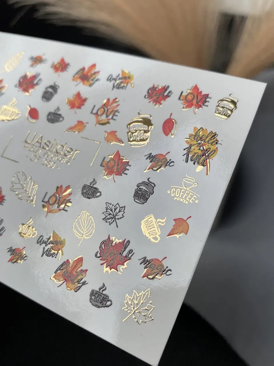 Foil Nail slider decals on any background CF_280