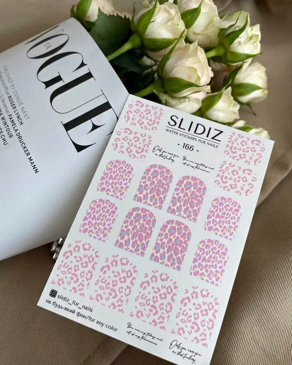 Nail slider decals on any background 166