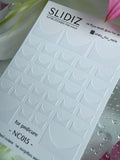 Nail slider decals with no excess film NC015