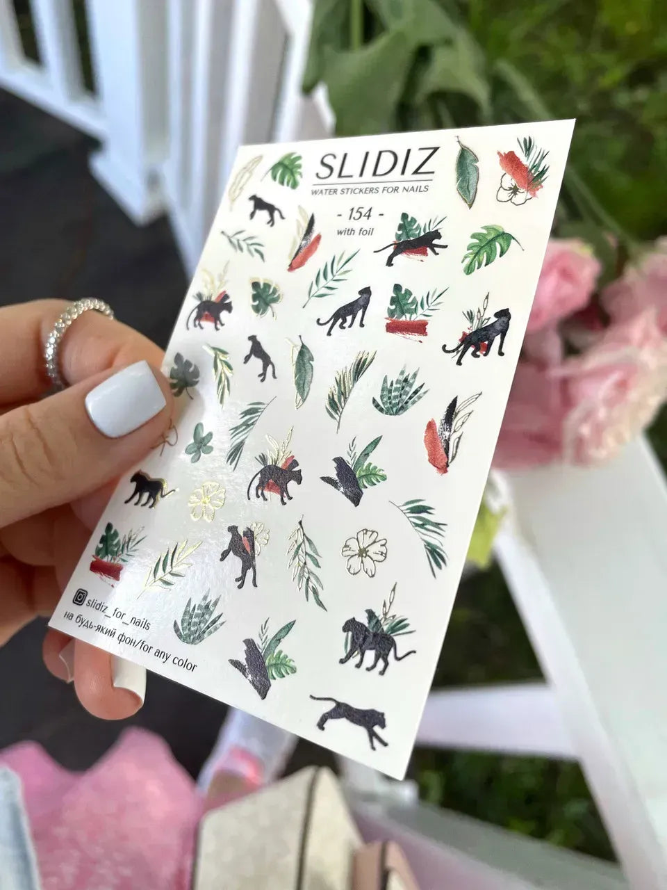 Foil Nail slider decals on any background 154