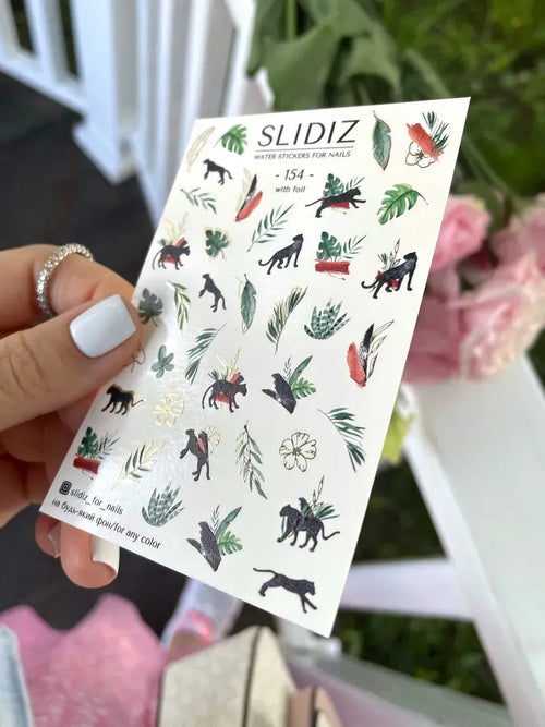 Foil Nail slider decals on any background 154