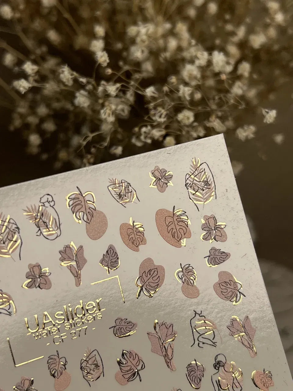Foil Nail slider decals on any background CF_277