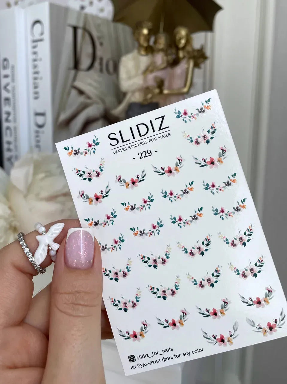 Nail slider decals on any background 229