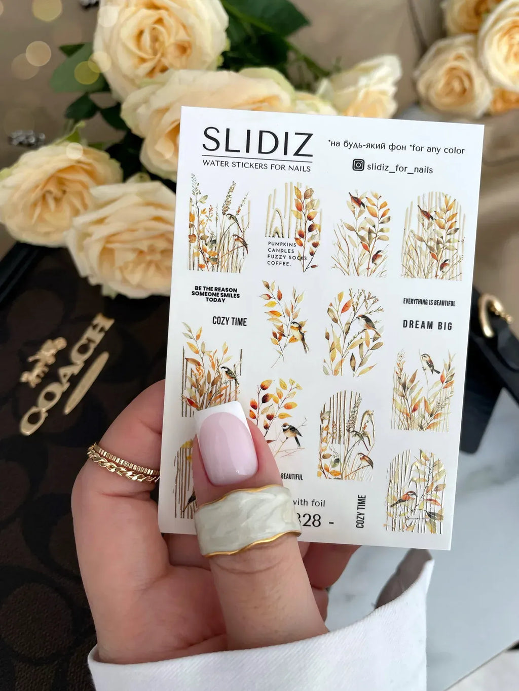 Foil Nail slider decals on any background 328