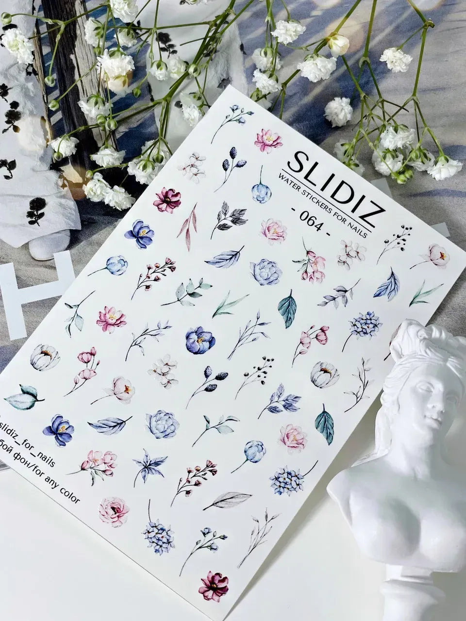 Nail slider decals on any background 064