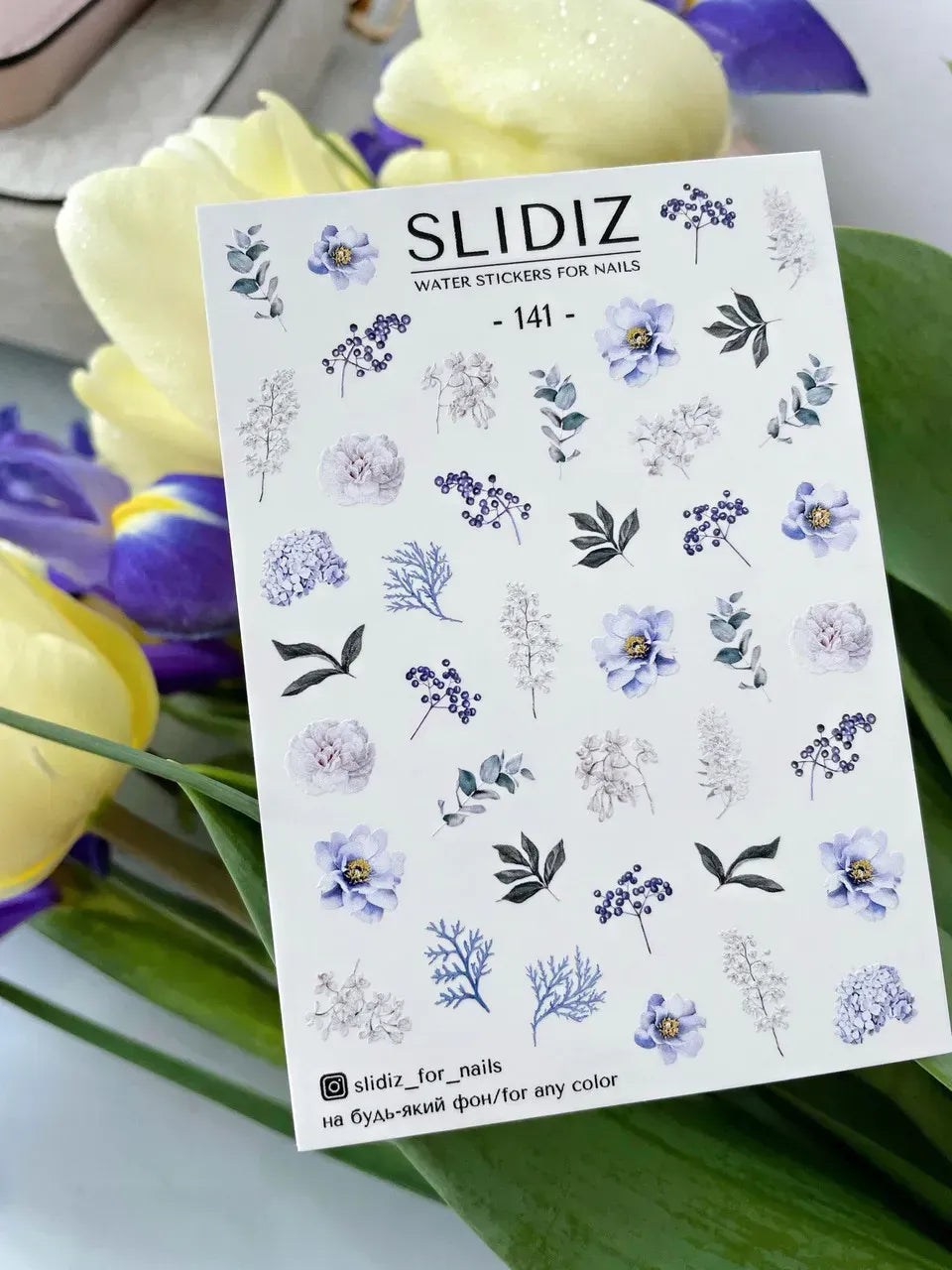 Nail slider decals on any background 141