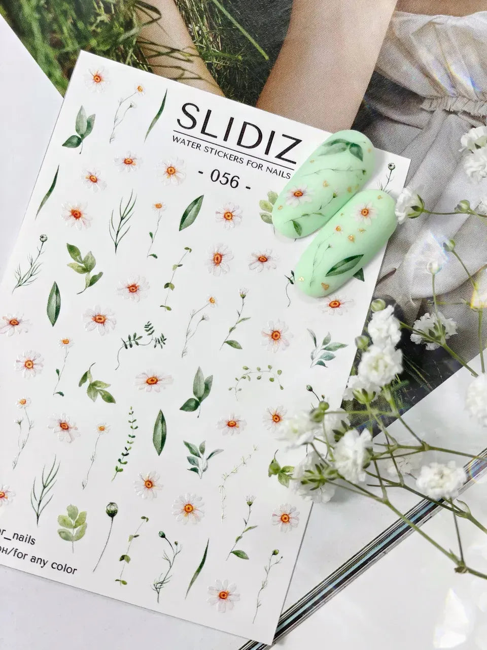 Nail slider decals on any background 056