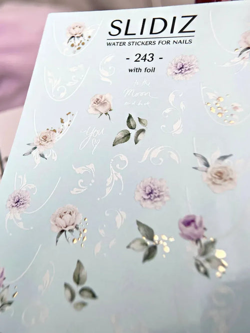 Foil Nail slider decals on any background 243