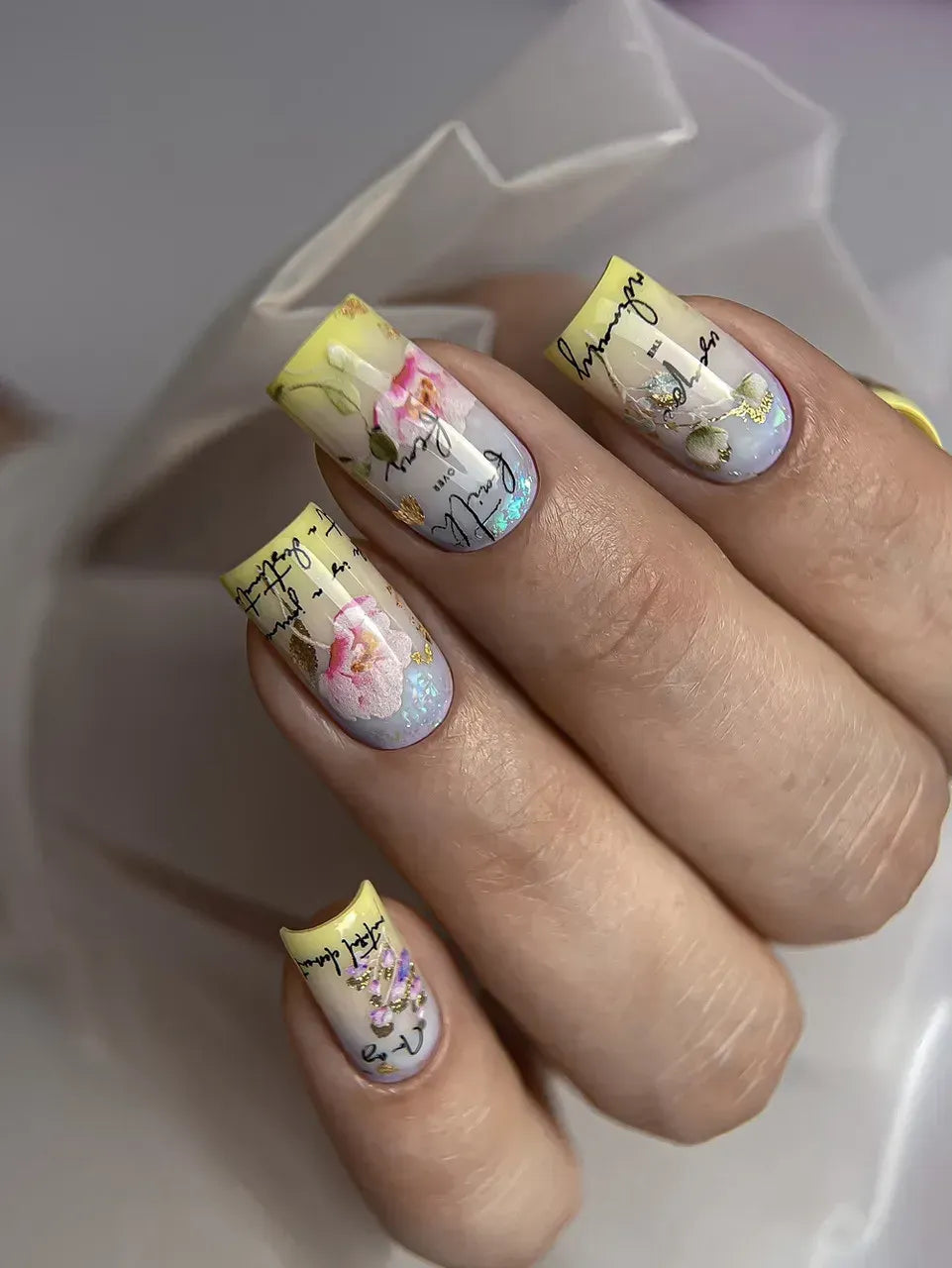 Foil Nail slider decals on any background 153
