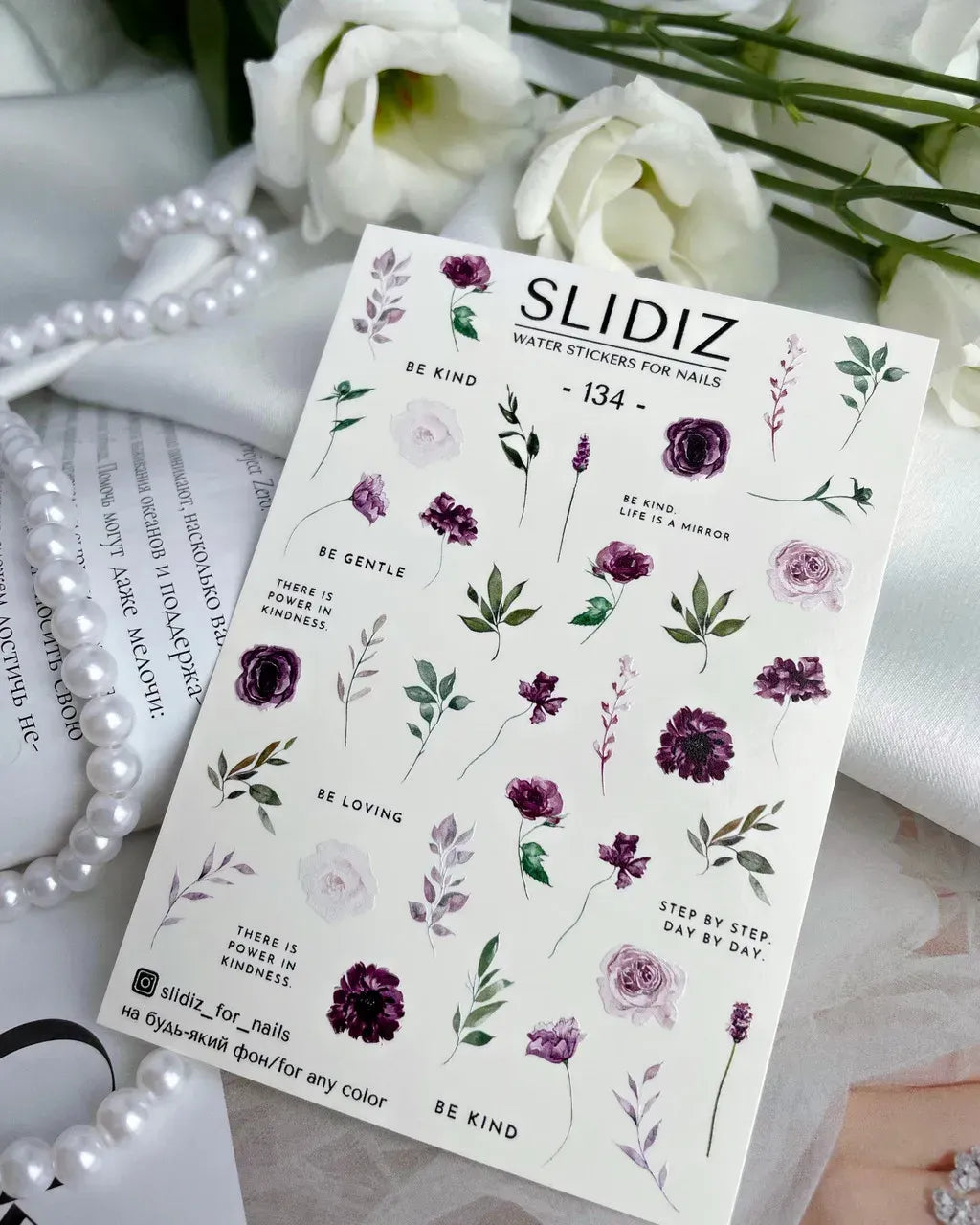Nail slider decals on any background 134