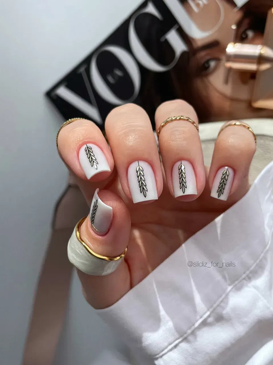 Foil Nail slider decals on any background 185