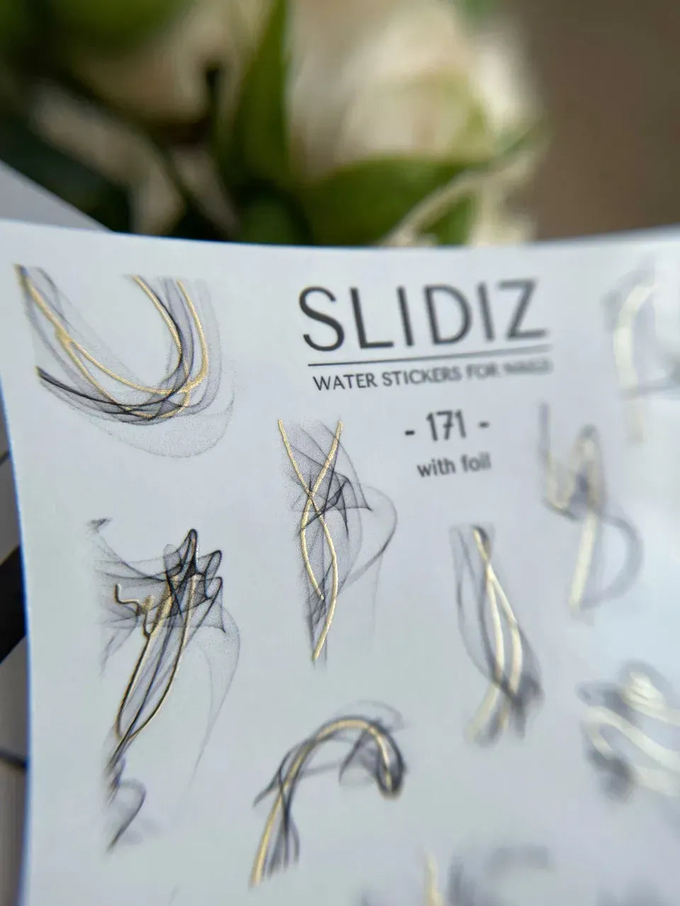 Foil Nail slider decals on any background 171