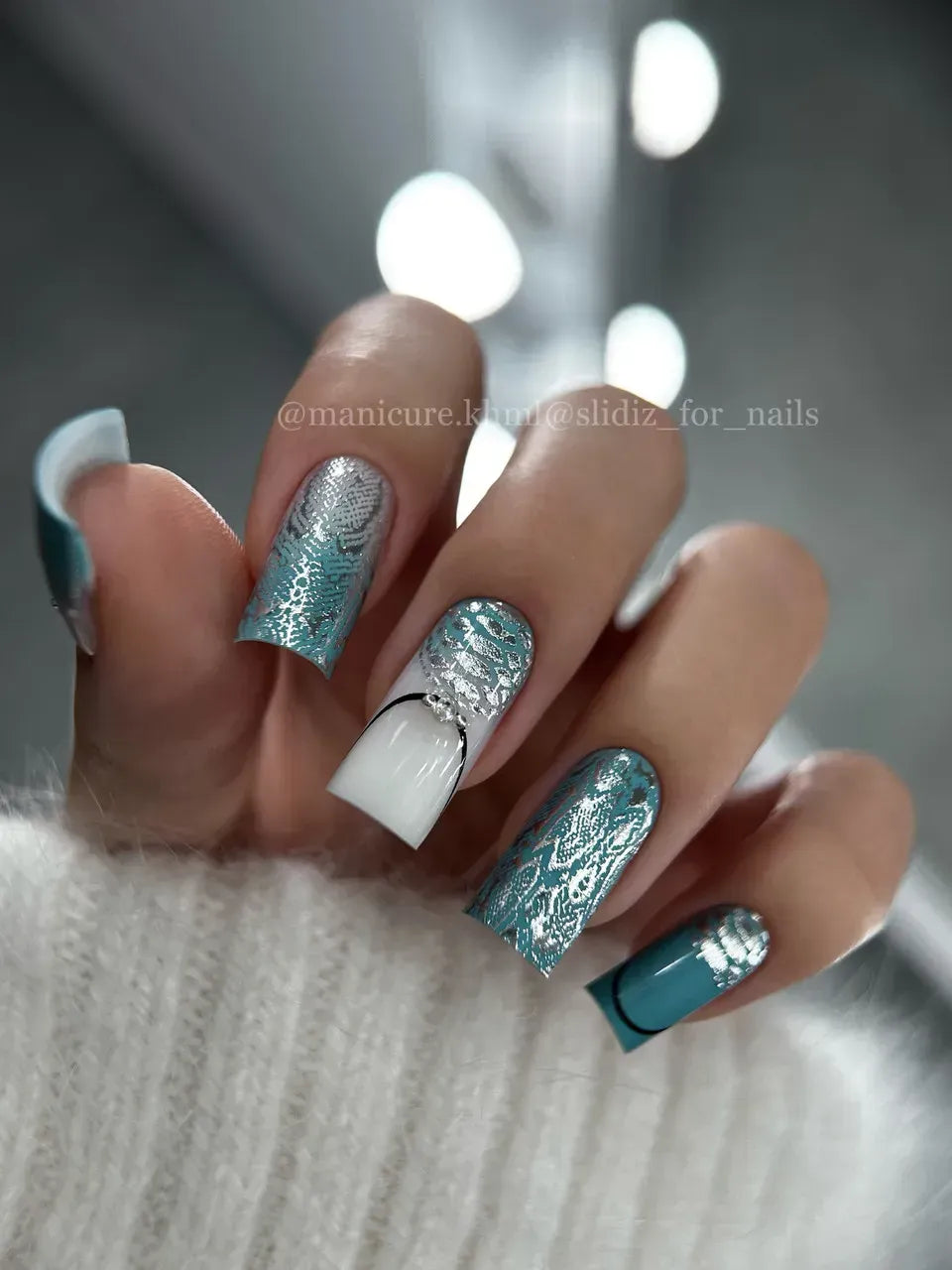 Foil Nail slider decals on any background 267