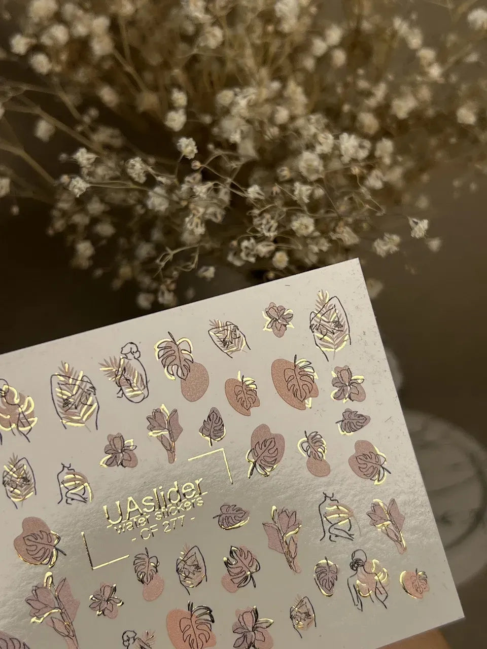 Foil Nail slider decals on any background CF_277