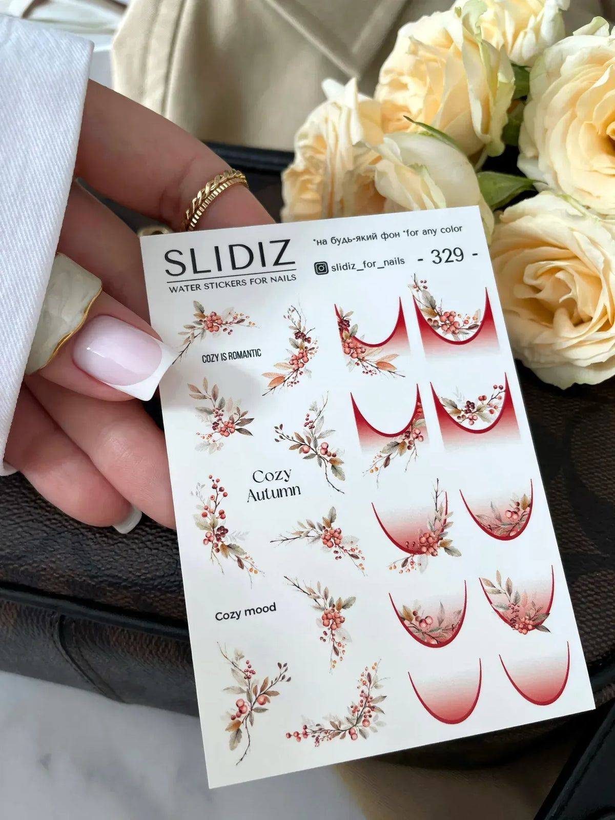 Nail slider decals on any background 329