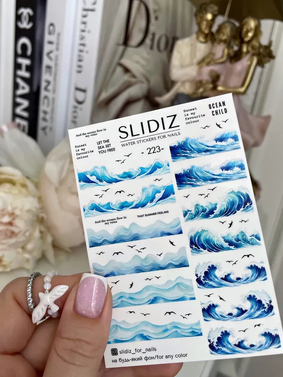 Nail slider decals on any background 223