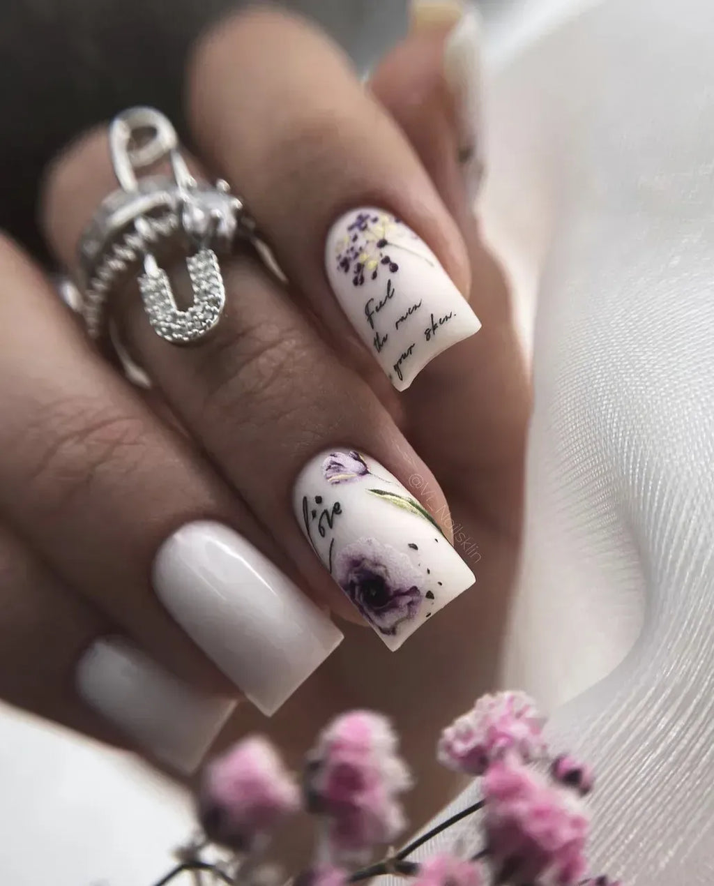 Nail slider decals on any background 134