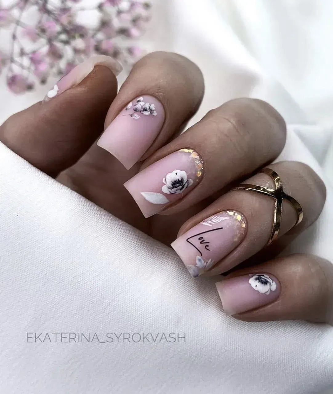 Nail slider decals on any background 033