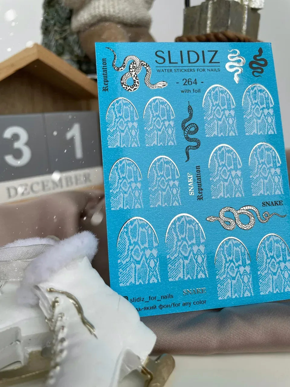 Foil Nail slider decals on any background 264
