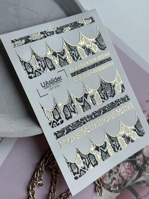 Foil Nail slider decals on any background CF_319