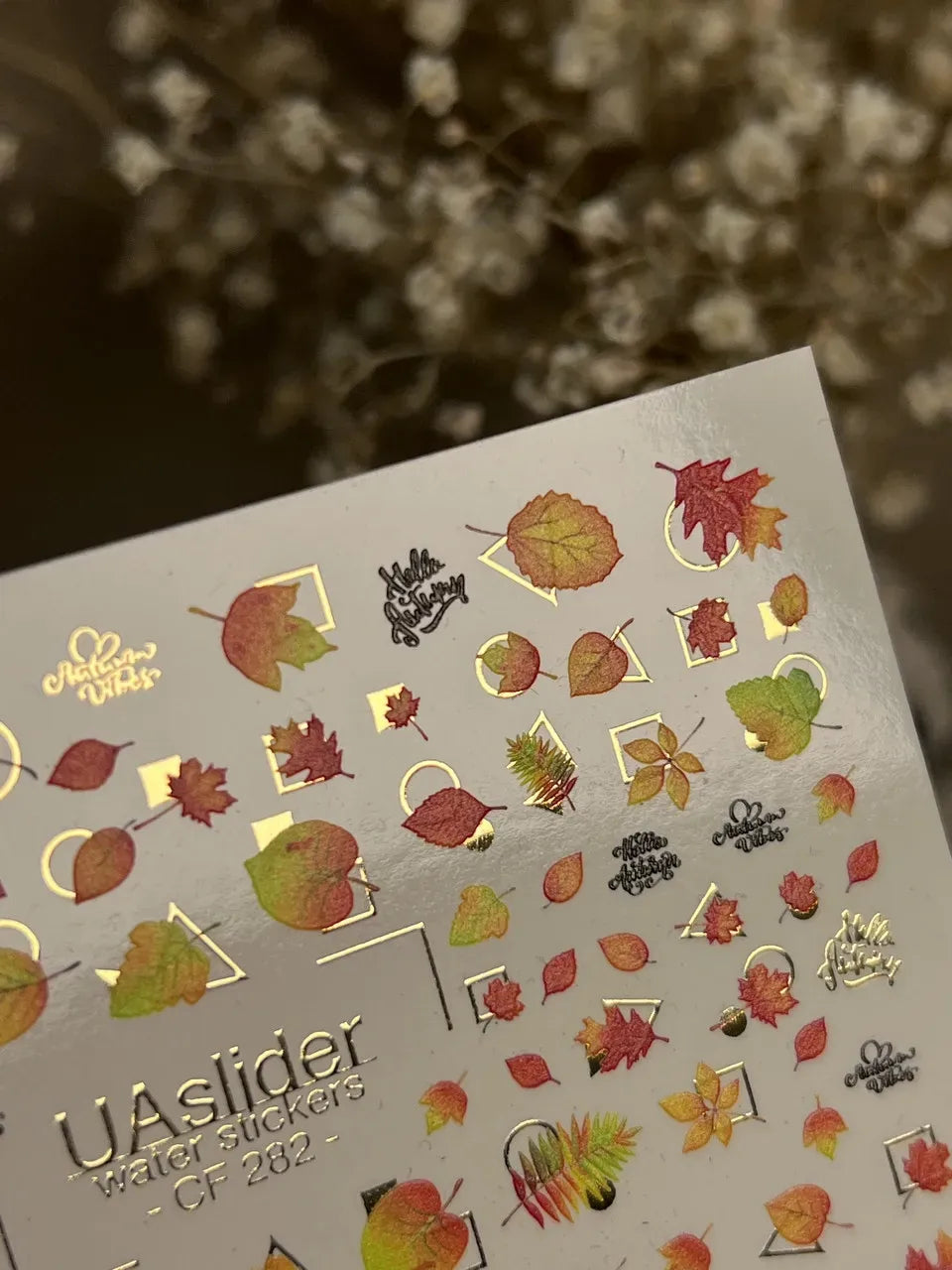 Foil Nail slider decals on any background CF_282