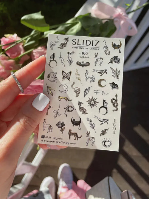 Foil Nail slider decals on any background 160