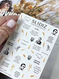 Nail slider decals on any background 070