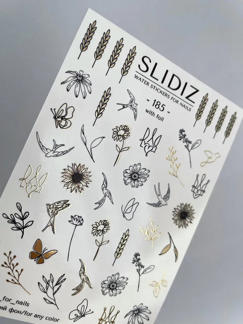 Foil Nail slider decals on any background 185
