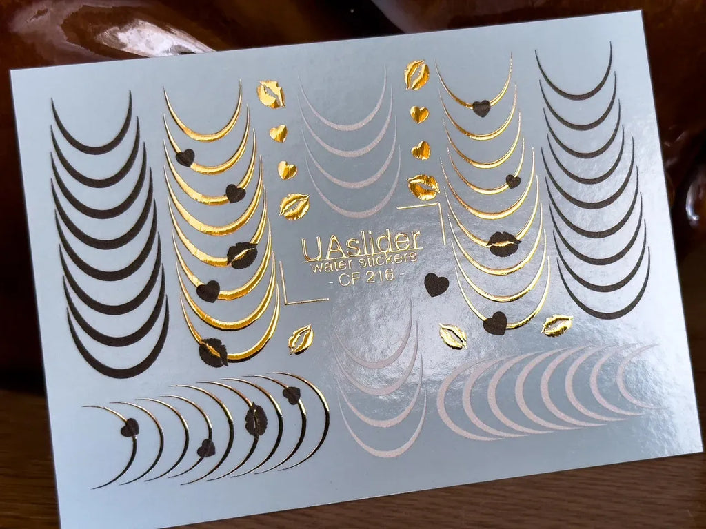 Foil Nail slider decals on any background CF_216
