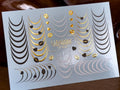 Foil Nail slider decals on any background CF_216
