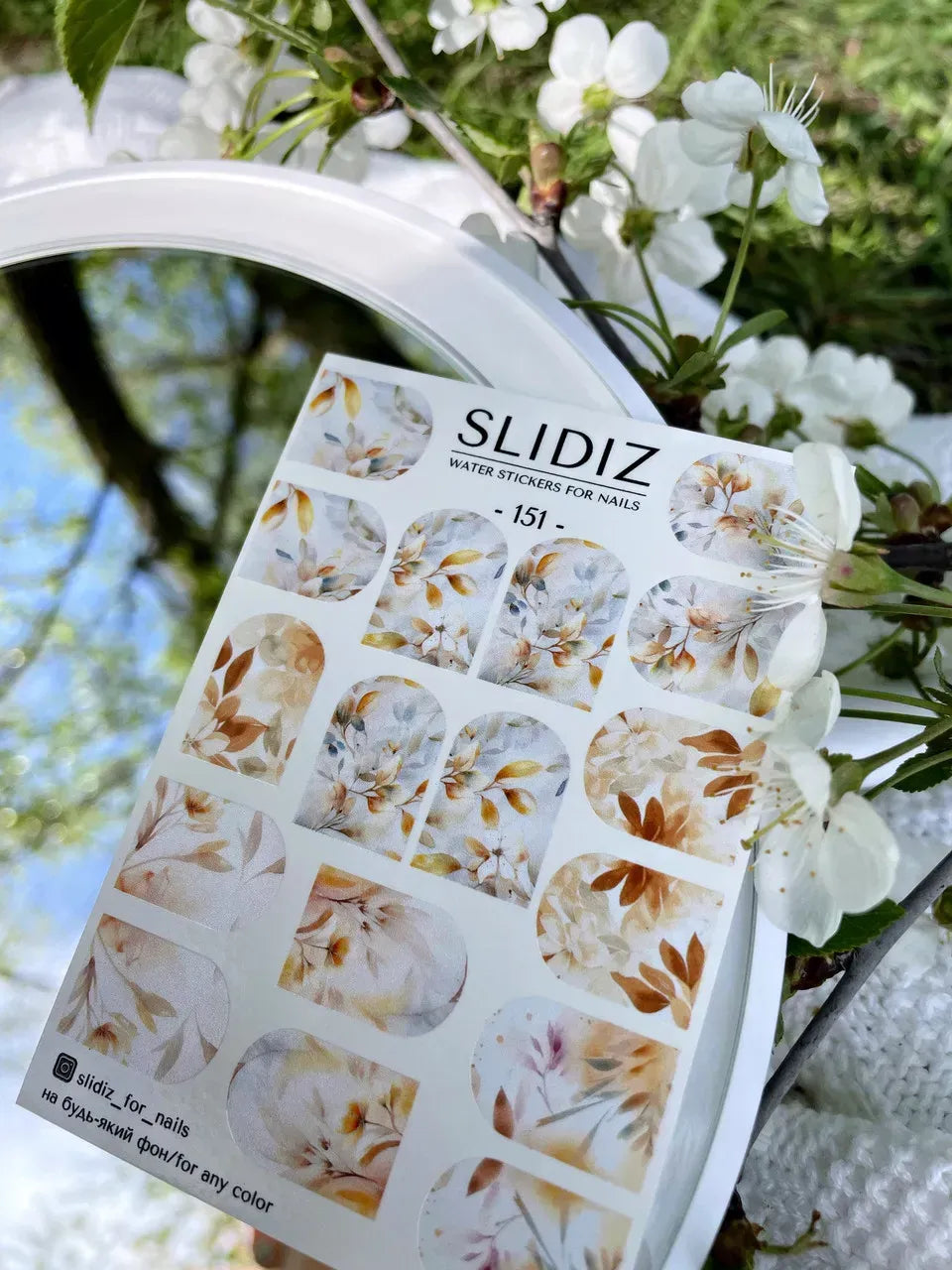 Nail slider decals on any background 151