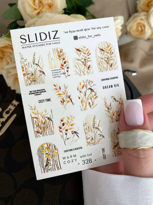 Foil Nail slider decals on any background 328