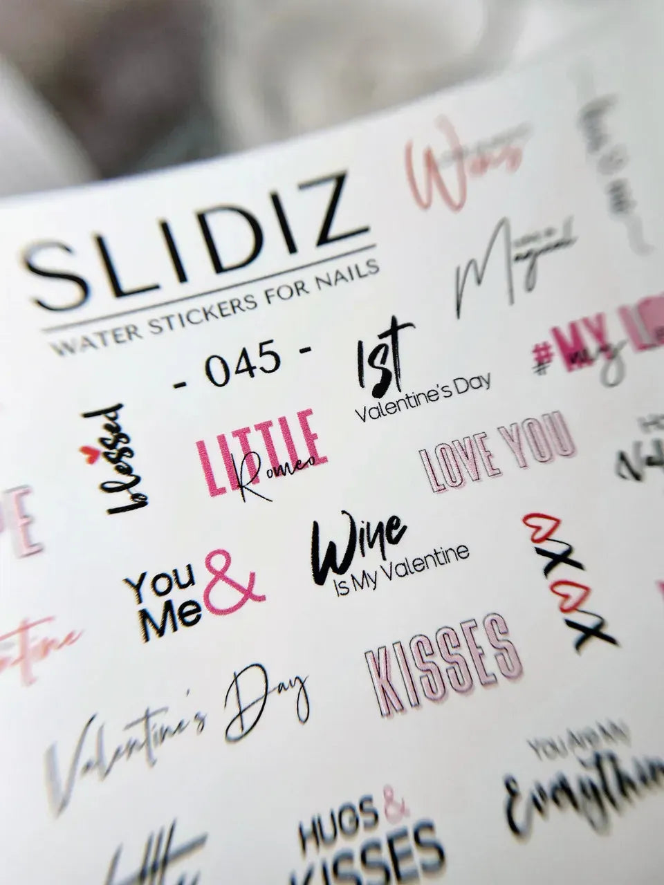 Nail slider decals on any background 045