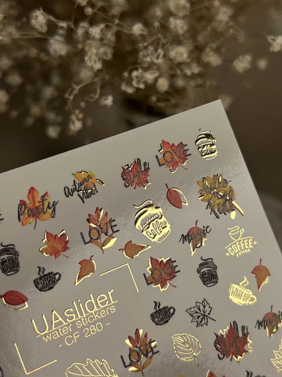 Foil Nail slider decals on any background CF_280