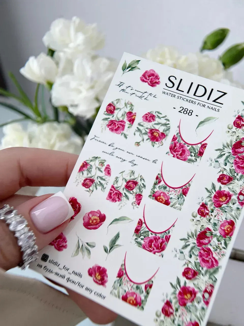 Nail slider decals on any background 288
