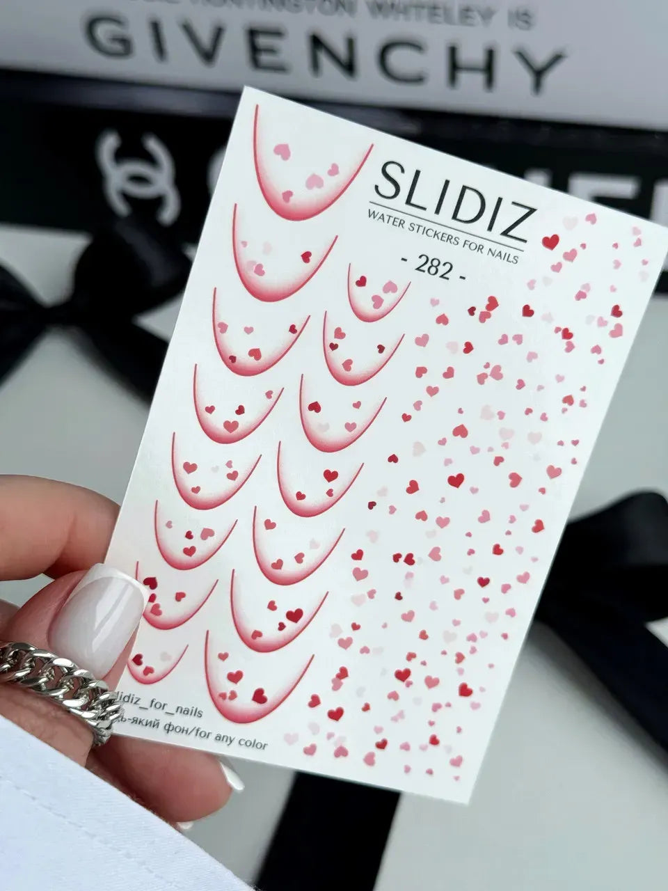 Nail slider decals on any background 282