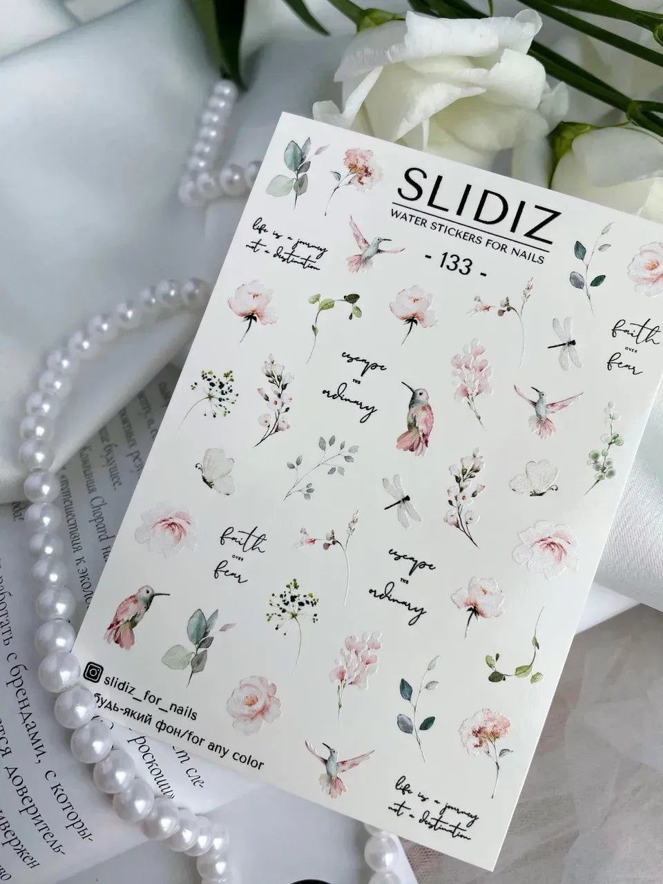 Nail slider decals on any background 133