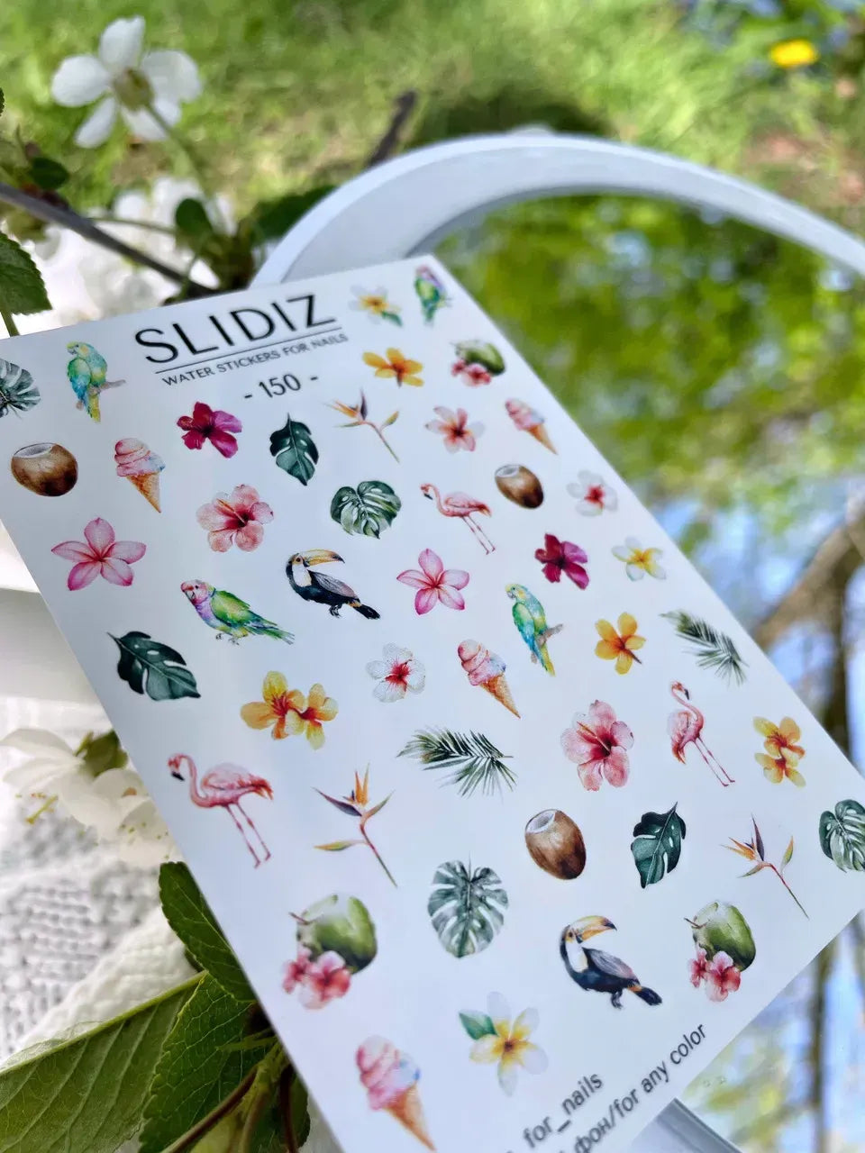 Nail slider decals on any background 150